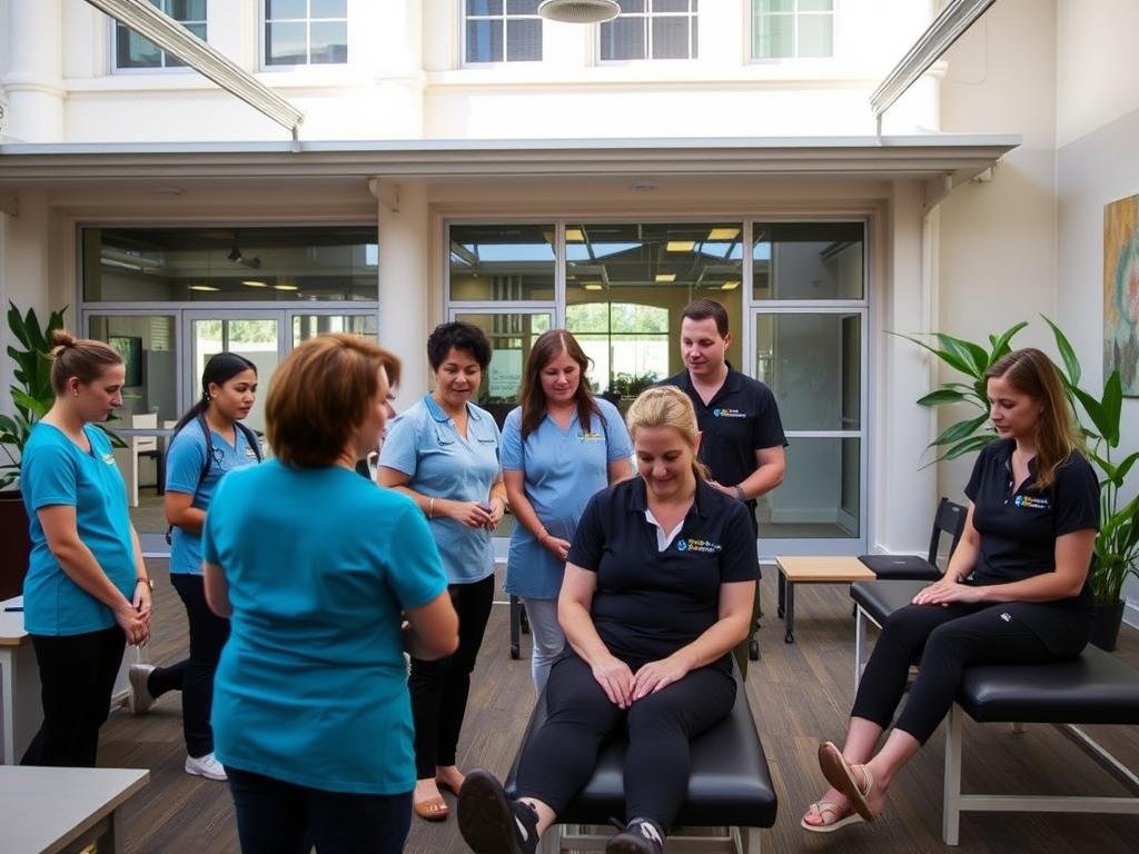 Allied health team providing services in Brisbane